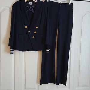 Pant suit.